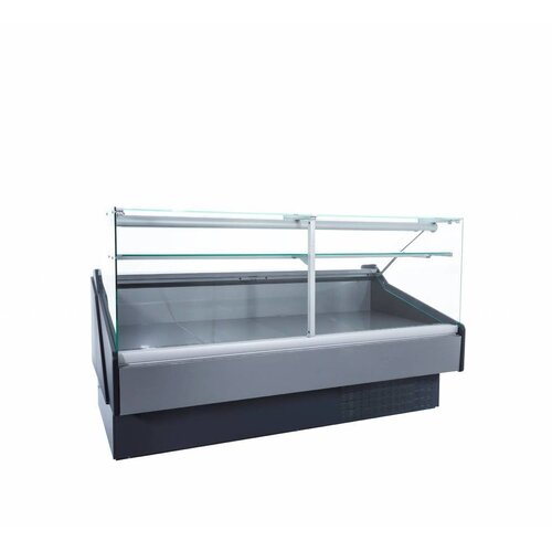 Coolselect Comptoir Réfrigéré | Vitrine Droite | Eclairage LED | INOX | 0°C / +4°C | 197x110x(H)120cm