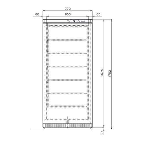 Iarp Congélateur Inox | 465 Litres | 6 Grilles Fixes | 770x722x(h)1702mm