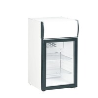 Réfrigérateur Boissons | de Table | Porte Vitrée | Eclairage LED | Blanc | 49,7x50,5x(H)84cm