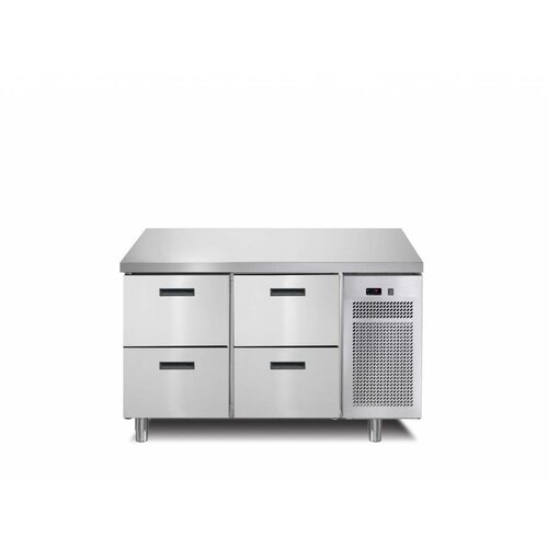 Afinox Comptoir Réfrigéré | 4 Tiroirs | 126x70x(h)90cm | avec ou sans Plan de Travail Afinox Comptoir Réfrigéré | 4 Tiroirs | 126x70x(h)90cm | avec ou sans Plan de Travail