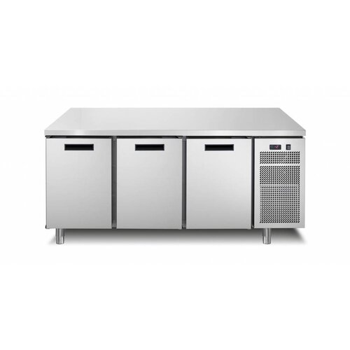 Afinox Comptoir Congelé | 3 Portes | 1721x700x(h)900mm | avec ou sans Plan de Travail