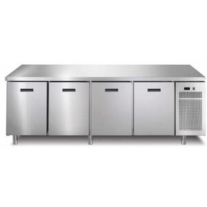 Afinox Comptoir Congelé | 4 Portes | 2182x700x(h)900mm | avec ou sans Plan de Travail
