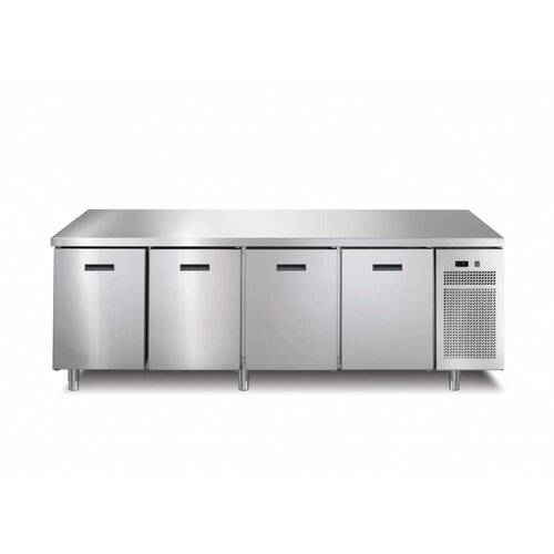 Afinox Comptoir Congelé | 4 Portes | 2182x700x(h)900mm | avec ou sans Plan de Travail