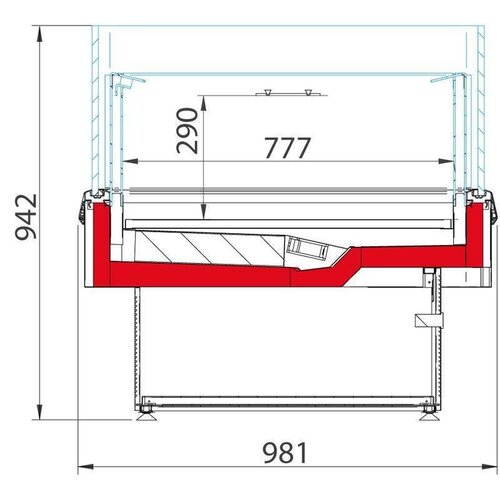 Oscartielle Ilot Réfrigéré | ALYA 250 | Self-Service Ouvert | 253x98,1x(H)91,2cm Oscartielle Ilot Réfrigéré | ALYA 250 | Self-Service Ouvert | 253x98,1x(H)91,2cm