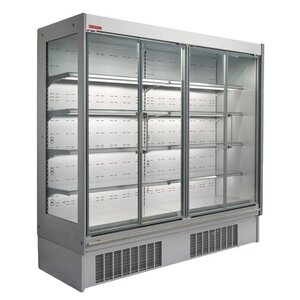 Oscartielle Meuble Réfrigéré Gris | R404a | Porte Pivotante en Verre | Choix de 3 Largeurs