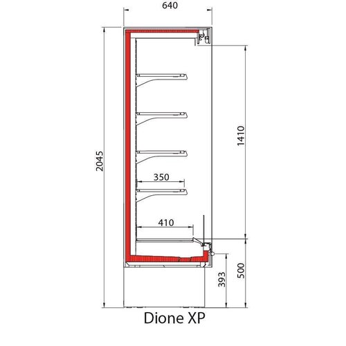 Oscartielle Meuble Réfrigéré 'Libre Service' | -1°/+5°C | Rideau de Sécurité | 1915x640x(H)2045mm