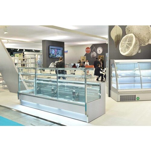 Oscartielle Vitrine Pâtisserie Professionnelle | SWEET2 VDA | Verre Bombé | Disponible en 3 Tailles