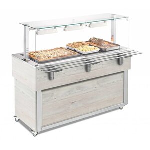 Afinox Buffet Plaque Chauffante | en Céramique | Drop-in | pour 3x 1/1 GN | HEMLOCK | 116,9x65c(H)100,1cm