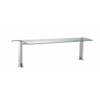Toit pour Buffet | SOUL | Lampe Halogène | INOX | Verre Courbé Transparent | Disponible en 5 Tailles