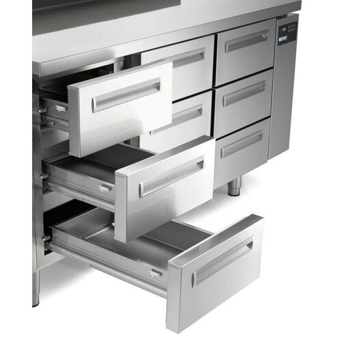 Afinox Comptoir Réfrigéré | INOX | 3 Portes | SPRING 703 I/A TN | 1780x700x(h)900mm