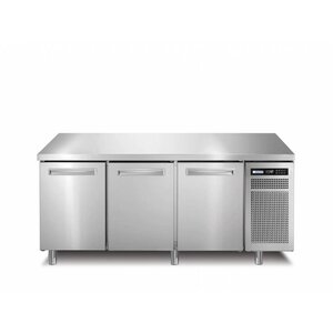 Afinox Comptoir Réfrigéré | INOX | 3 Portes | R290 | SPRING 703 I/A TN | 1780x700x(h)900mm