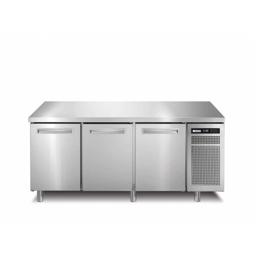 Afinox Comptoir Réfrigéré | INOX | 3 Portes | R290 | SPRING 703 I/A TN | 1780x700x(h)900mm