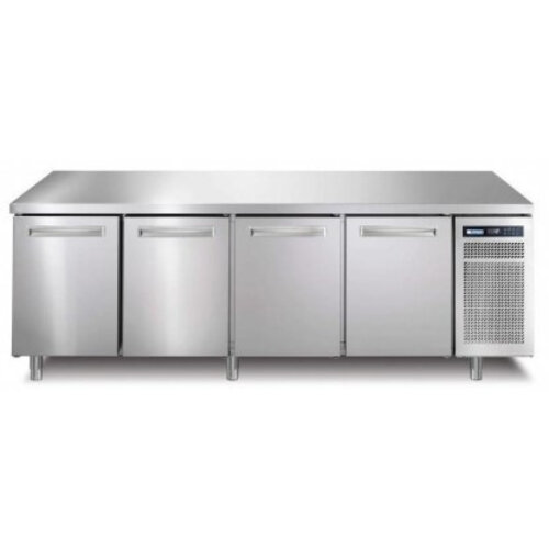 Afinox Comptoir Réfrigéré | INOX | 4 Portes | R290 | SPRING 704 I/A TN | 2260x700x(h)900mm