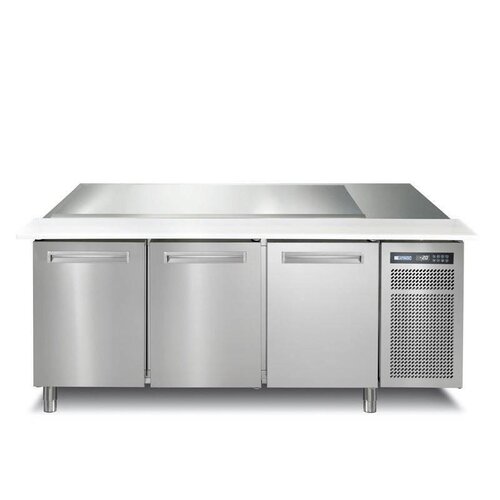 Afinox Saladette | INOX | 3 Portes | avec Couvercle | SALSPRING 3C | Af| INOX | 178x78,5x(H)118,3cm