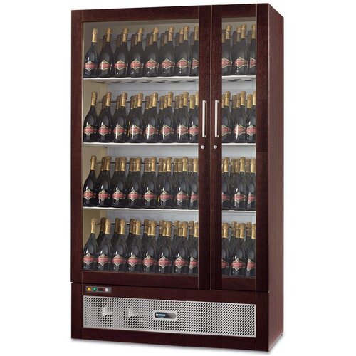 Afinox Cave à Vin Réfrigérée | WIJN TALENTO 1185 | Wengé | Af| INOX | 118,5x55,1x(H)192,5cm Afinox Cave à Vin Réfrigérée | WIJN TALENTO 1185 | Wengé | Af| INOX | 118,5x55,1x(H)192,5cm