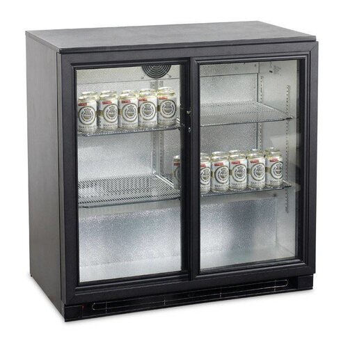 Esta Réfrigérateur Arrière-Bar | Noir | Portes Coulissantes en Verre | BA25S R600a | Esta | 90x52x(H)87cm