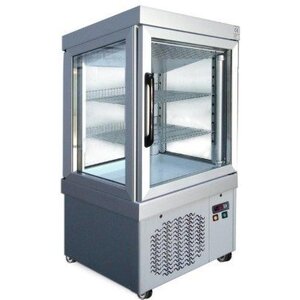 Tekna Vitrine de Pâtisserie Aluminium | 2 Etages | 670x640x(h)1260mm Tekna Vitrine de Pâtisserie Aluminium | 2 Etages | 670x640x(h)1260mm