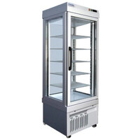 Vitrine de Pâtisserie Aluminium | 5 Etages | -5/+10°C | Vitrée de 3 côtés | 670x640x(h)1880mm