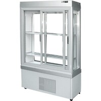 Vitrine de Pâtisserie Aluminium | Portes Coulissantes | -5/10°C | 900x550x(h)1880mm