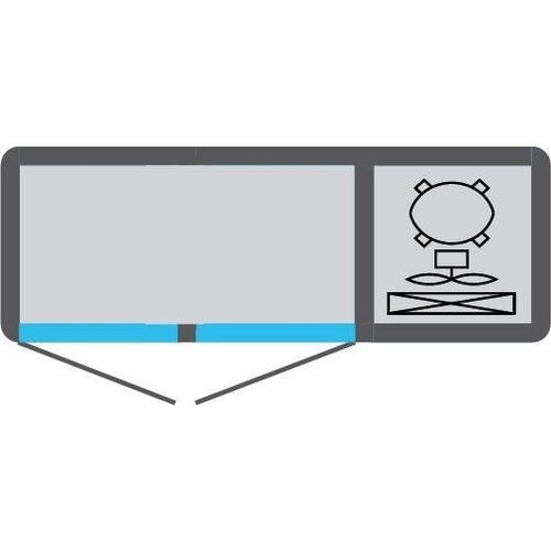 Tekna Comptoir Congélateur | Blanc | 2 Portes Vitrées | +5°/-25°C | 134x55x(H)88,5cm