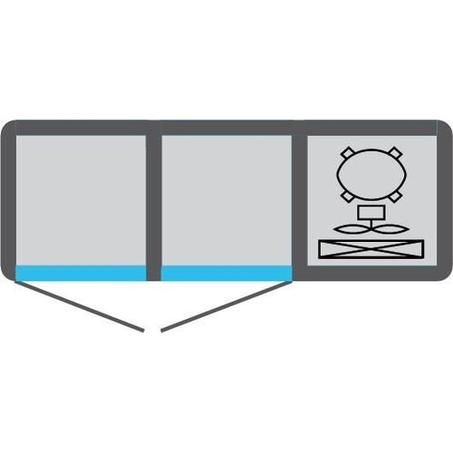 Tekna Comptoir | Blanc | 2 Portes Vitrées | +10°/-5° ; +5°/-25°C | 134x55x(H)88,5cm