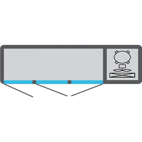 Tekna Comptoir Congélateur| INOX | 3 Portes Vitrées | +5°/-25°C | 178x55x(H)88,5cm