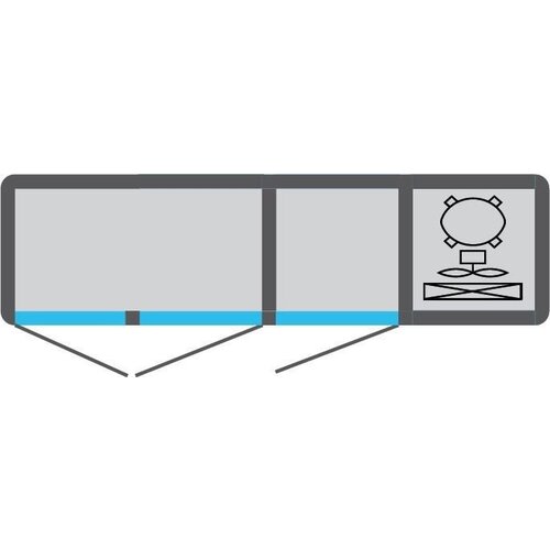 Tekna Comptoir | INOX | 3 Portes Vitrées | +10°/-5°;+5°/-25°C | 1780x550x(h)885mm