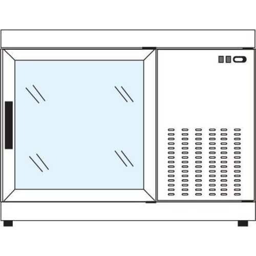Tekna Vitrine Pâtisserie Comptoir | INOX | 2 Portes Vitrées (avant-arrière) | +10°/-5°C | Disponibles en 2 Tailles