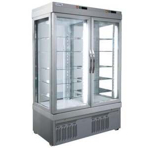 Tekna Vitrine de Pâtisserie Aluminium | 10 Grilles Chromées | 1320x640x(h)1930mm Tekna Vitrine de Pâtisserie Aluminium | 10 Grilles Chromées | 1320x640x(h)1930mm