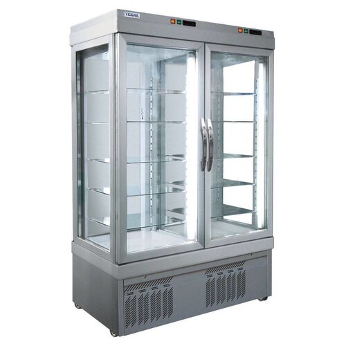 Tekna Vitrine de Pâtisserie Aluminium | 10 Grilles Chromées | 1320x640x(h)1930mm