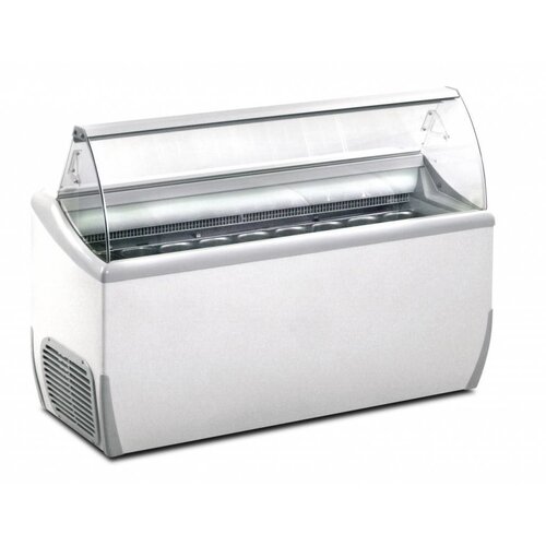 Framec Vitrine à Glace | Verre Bombé | pour 9x5 Litres | 165,6x72,3x(H)122,4cm