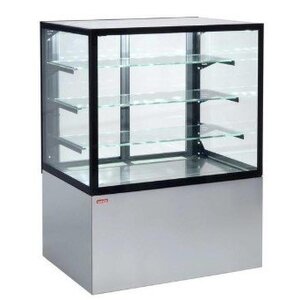 ColdFlow Vitrine de Pâtisserie Gris | Portes Coulissantes à l'Arrière | 990x742x(h)1344mm ColdFlow Vitrine de Pâtisserie Gris | Portes Coulissantes à l'Arrière | 990x742x(h)1344mm