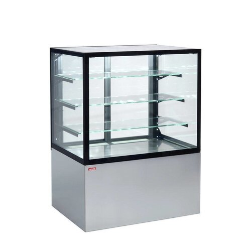 ColdFlow Vitrine de Pâtisserie Gris | Portes Coulissantes à l'Arrière | 990x742x(h)1344mm