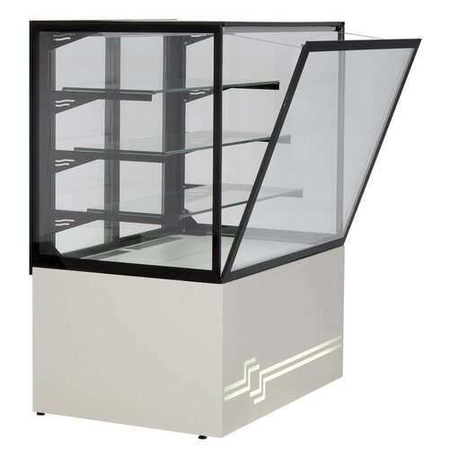 ColdFlow Vitrine de Pâtisserie Gris | Portes Coulissantes à l'Arrière | 990x742x(h)1344mm