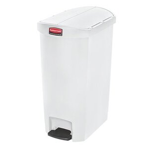 Rubbermaid Poubelle à pédale Synthétique - Blanc | Construction Étanche | 640x400x(H)810mm | 90 Litres