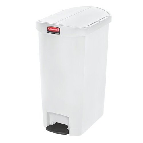 Rubbermaid Poubelle à pédale Synthétique - Blanc | Construction Étanche | 640x400x(H)810mm | 90 Litres