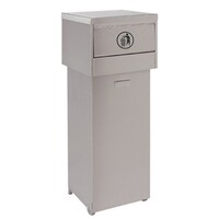 Poubelle Fastfood - Mobile - INOX - 420x420x(h)1220mm