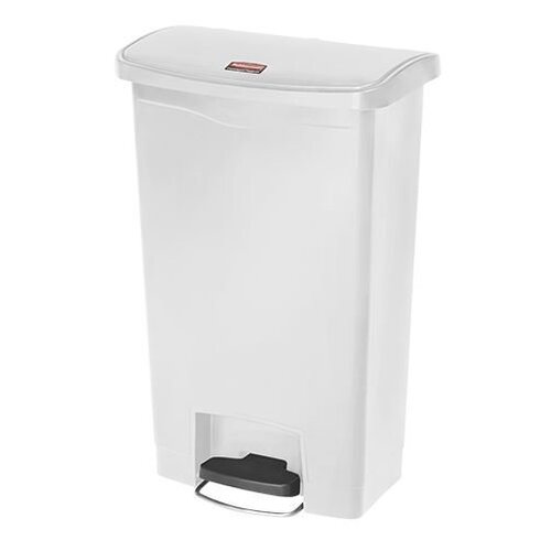 Rubbermaid Poubelle à pédale StepOn Blanc | Résistant au feu | 460x300x(H)720mm | 50 Litres
