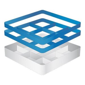 CaterRacks Casier à verres sans pieds - 9 compartiments - (h)16 cm - 15 cm de diamètre - a/réhausses (1x CR-09 + 1x