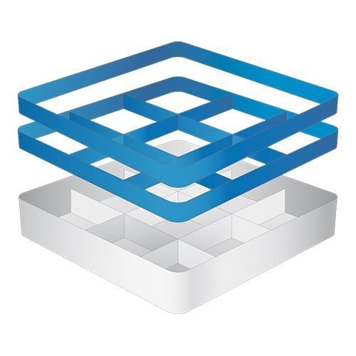 CaterRacks Casier à verres sans pieds - 9 compartiments - (h)16 cm - 15 cm de diamètre - a/réhausses (1x CR-09 + 1x