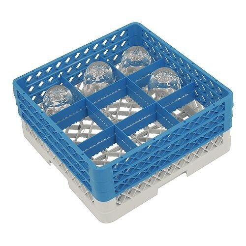 CaterRacks Casier à verres sans pieds - 9 compartiments - (h)20 cm - 15 cm de diamètre - a/réhausses (2x CR-09 + 1x