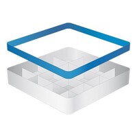 Casier à verres sans pieds - 16 compartiments - (h)12 cm - 11,2 cm de diamètre - a/réhausses (1x CR-0)