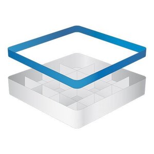 CaterRacks Casier à verres sans pieds - 16 compartiments - (h)12 cm - 11,2 cm de diamètre - a/réhausses (1x CR-0)