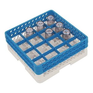CaterRacks Casier à verres sans pieds - 16 compartiments - (h)16 cm - 11,2 cm de diamètre - a/réhausses (1x CR-16 + 1x