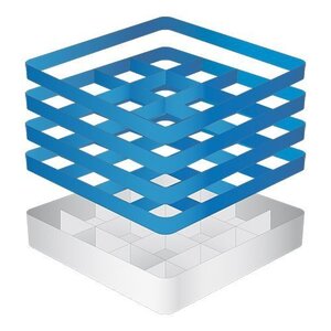 CaterRacks Casier à verres sans pieds - 16 compartiments - (h)24 cm - 11,2 cm de diamètre - a/réhausses (3x CR-16 + 1x