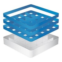 Casier à verres sans pieds - 25 compartiments - (h)20 cm - 9 cm de diamètre - a/réhausses (2x CR-25 + 1x