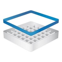 Casier à verres sans pieds - 49 compartiments - (h)12 cm - 6,3 cm de diamètre - a/réhausses (1x CR-0