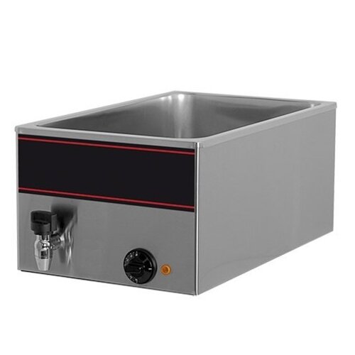 CHRselect Bain-Marie INOX avec robinet |GN1/1-150mm | 1000Watt | 540x340x(H)230mm