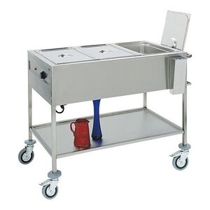 CaterChef Chariot Bain Marie | GN3/1-200mm | 2000W | 67x116x(H)86cm CaterChef Chariot Bain Marie | GN3/1-200mm | 2000W | 67x116x(H)86cm