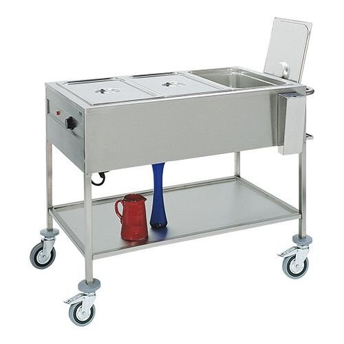 CaterChef Chariot Bain Marie | GN3/1-200mm | 2000W | 67x116x(H)86cm CaterChef Chariot Bain Marie | GN3/1-200mm | 2000W | 67x116x(H)86cm